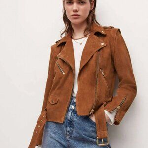 ALLSAINTS Morgan 2-In-1 Suede Biker Jacket - LIKE BRAND NEW